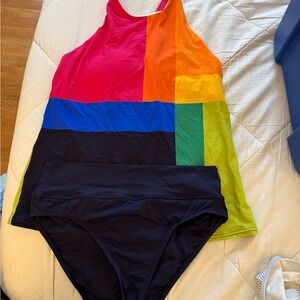 Nautica Multicolor Tankini Top